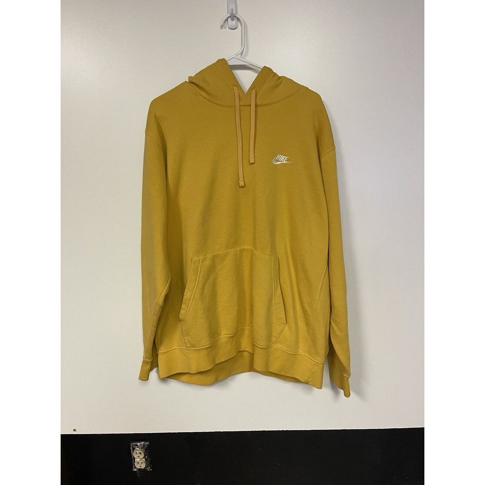 Nike Sportswear Club Fleece Hoodie Sz XL Yellow BV2654–709